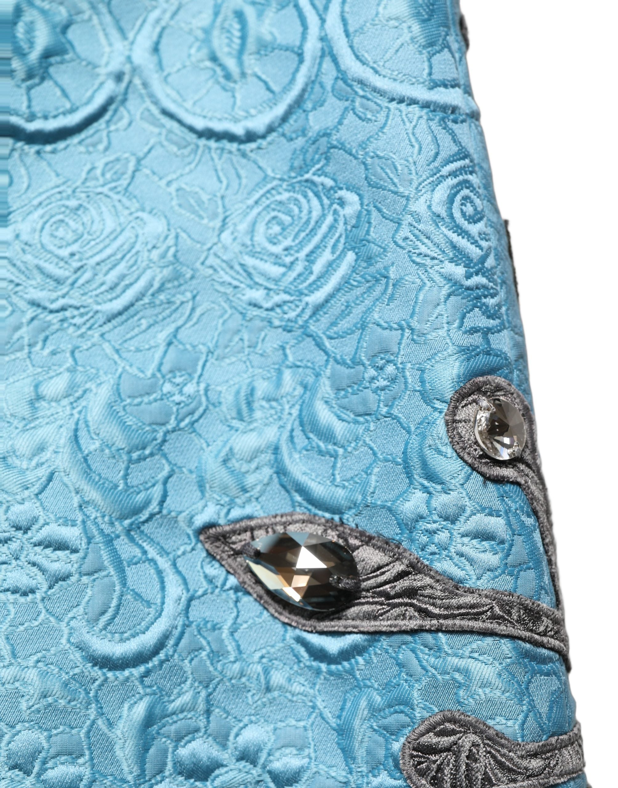 Dolce & Gabbana Jacquard Embroidered Skirt — Blue