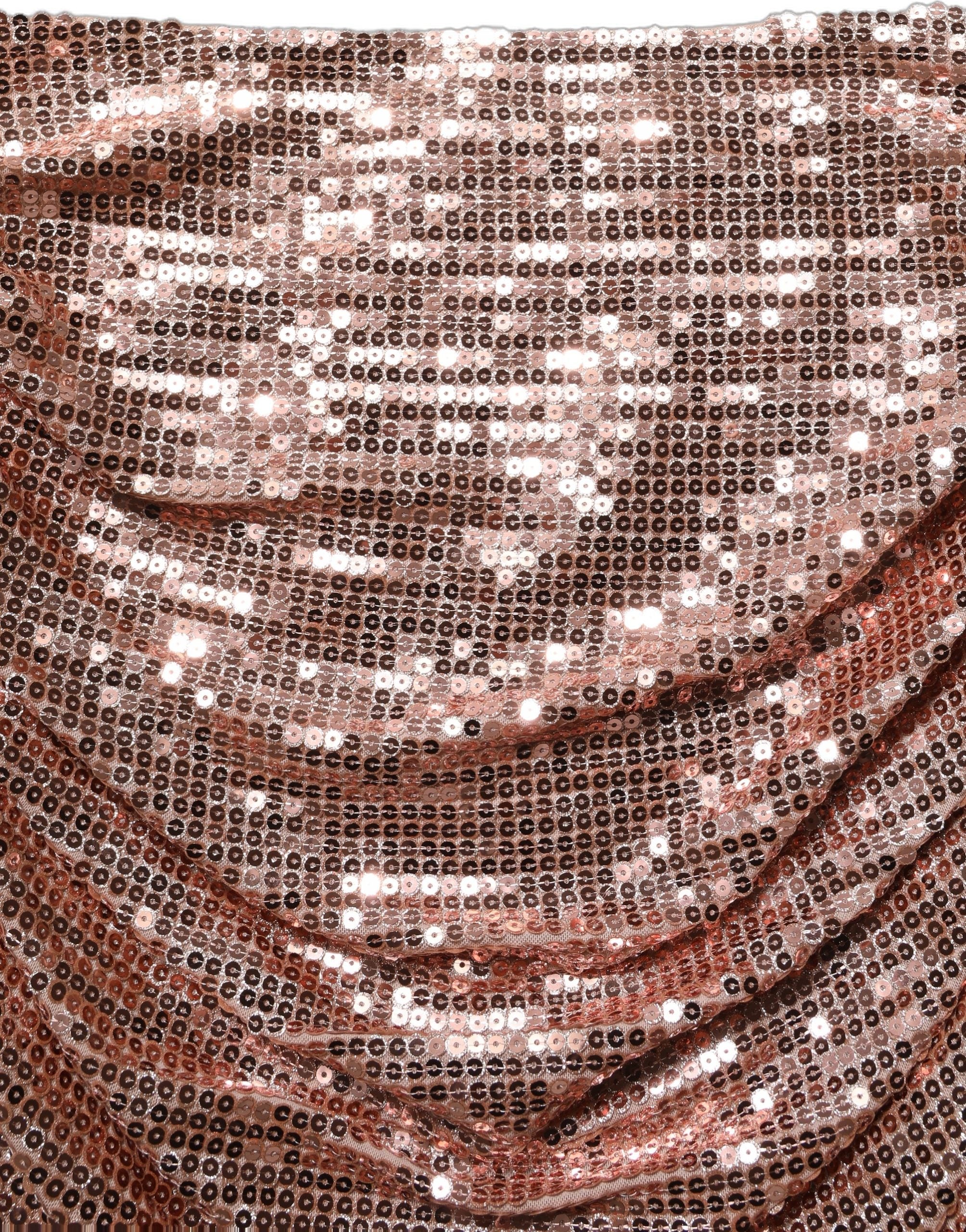 Dolce & Gabbana Sequin-Embellished Skirt — Rose gold