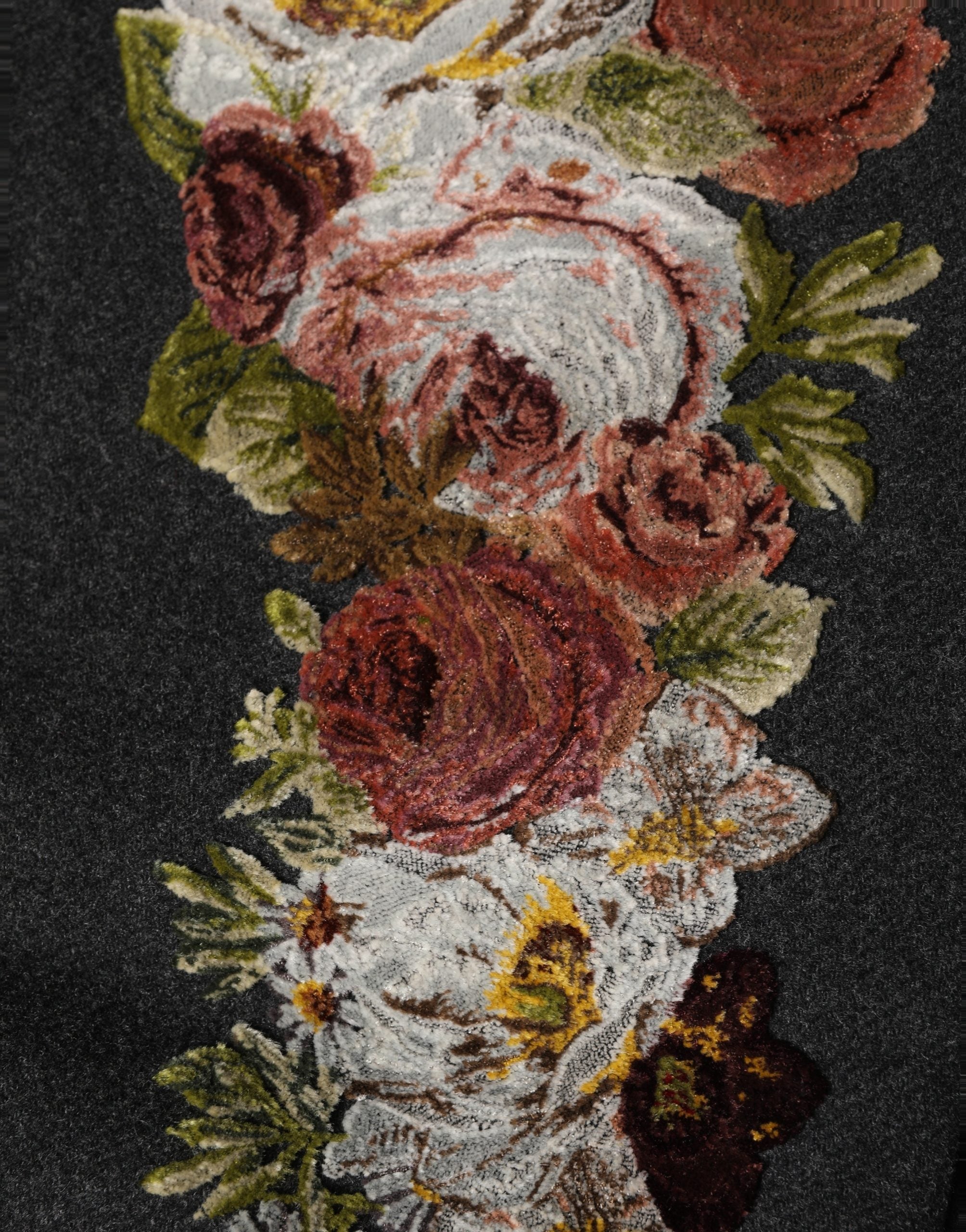 Dolce & Gabbana Floral Macramé Skirt — Black