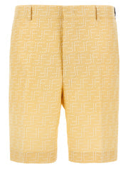 Men's Bicolor Linen Bermuda Shorts