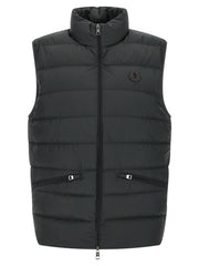 Men's Black Polyester Sleeveless Jacket Clothing