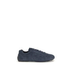 Men's Blue Calf Leather Bos Taurus Athletic Sneakers