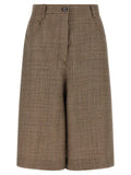 Women's Brown Virgin Wool Bermuda Shorts