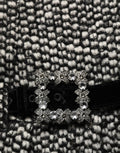 Dolce & Gabbana Tweed High Waist Pleated Skirt — Black