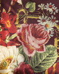 Dolce & Gabbana Floral Print Silk-Wool Skirt — Burgundy