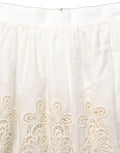 Dolce & Gabbana Floral Embroidered Mini Skirt — White