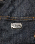 Dolce & Gabbana Low-Waist Denim Skirt — Black