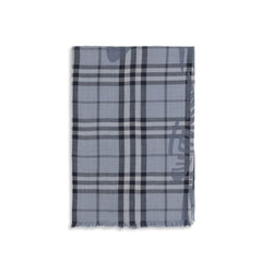Women's Blue Wool Oves Aries Foulard Accessory