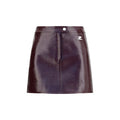 Women's Bordeaux Cotton Mini Skirt