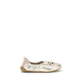 Women's Silver Calf Leather Bos Taurus Sneakers