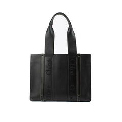 Women's Leather Tote Black