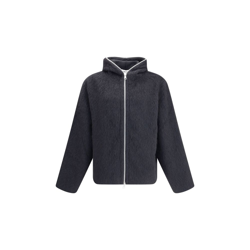 Our Legacy Wool Blend Zip Hooded Sweatshirt — Black