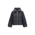 Balmain Quilted Viscose Puffer Down Jacket — Black