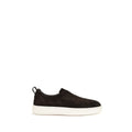 Santoni Calf Leather Slip-On Sneaker — Brown
