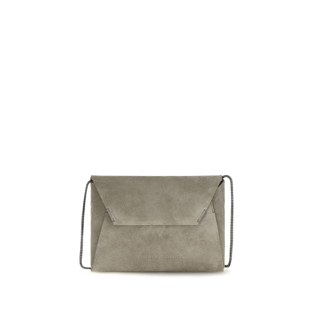 Brunello Cucinelli BC Duo Shoulder Bag — Gray