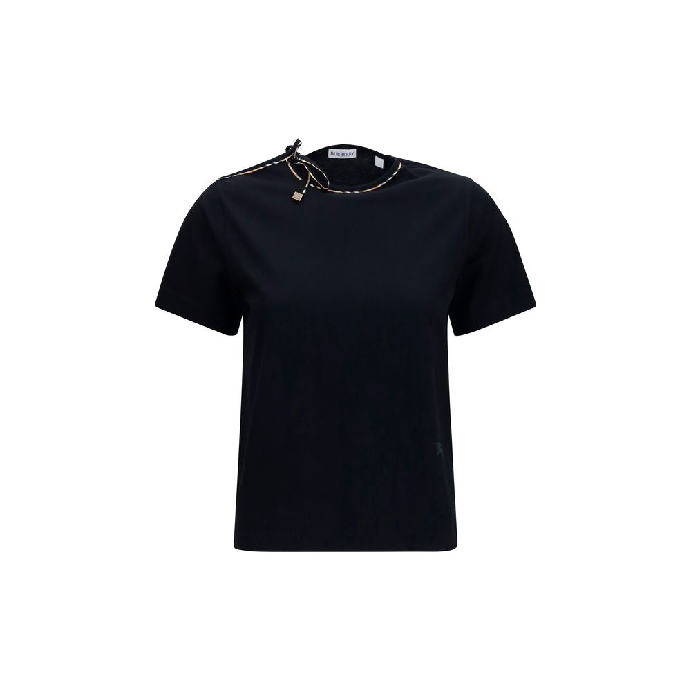 Burberry Cut-Out Crew Neck T-Shirt — Black