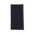 Gucci GG-Embroidered Wool Scarf — Black