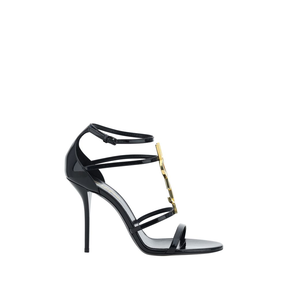 Saint Laurent Cassandra Sandal — Black