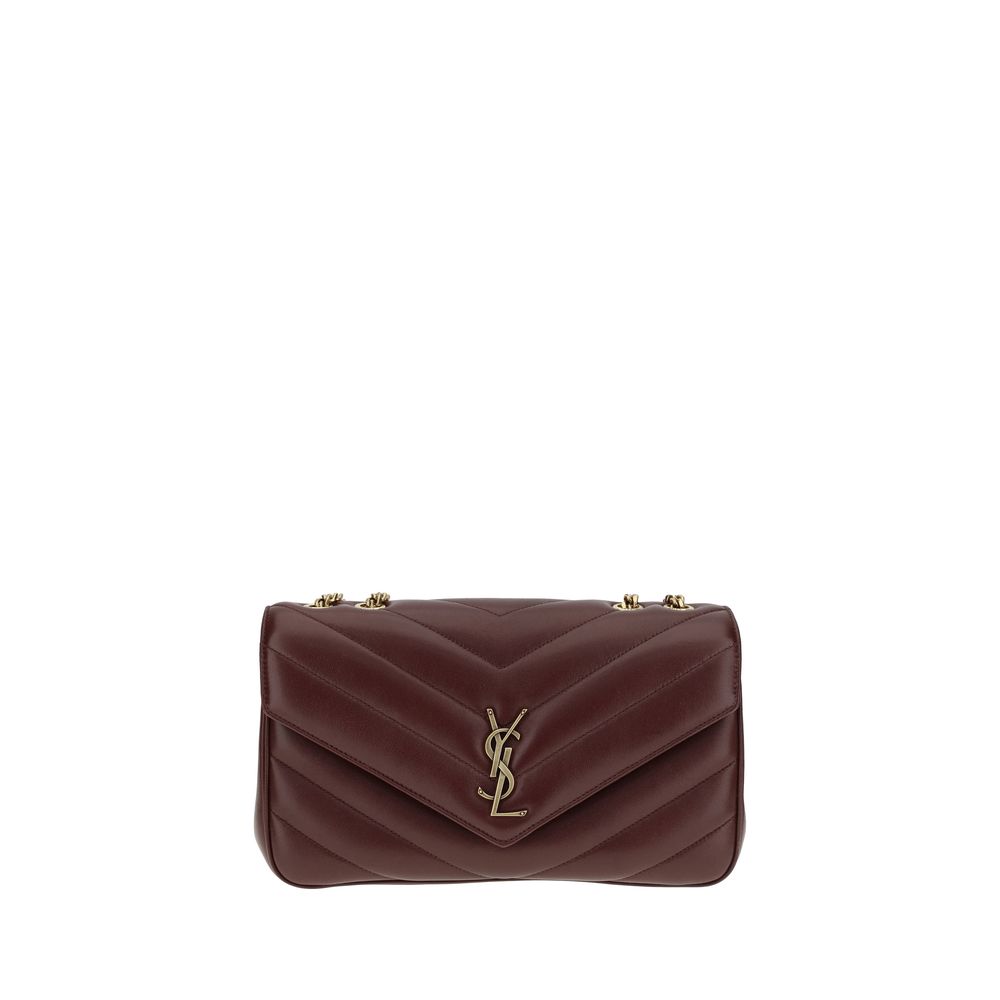 Saint Laurent LouLou Shoulder Bag — Burgundy