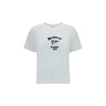 Burberry Check Flag Logo-Embroidered Cotton T-Shirt — White