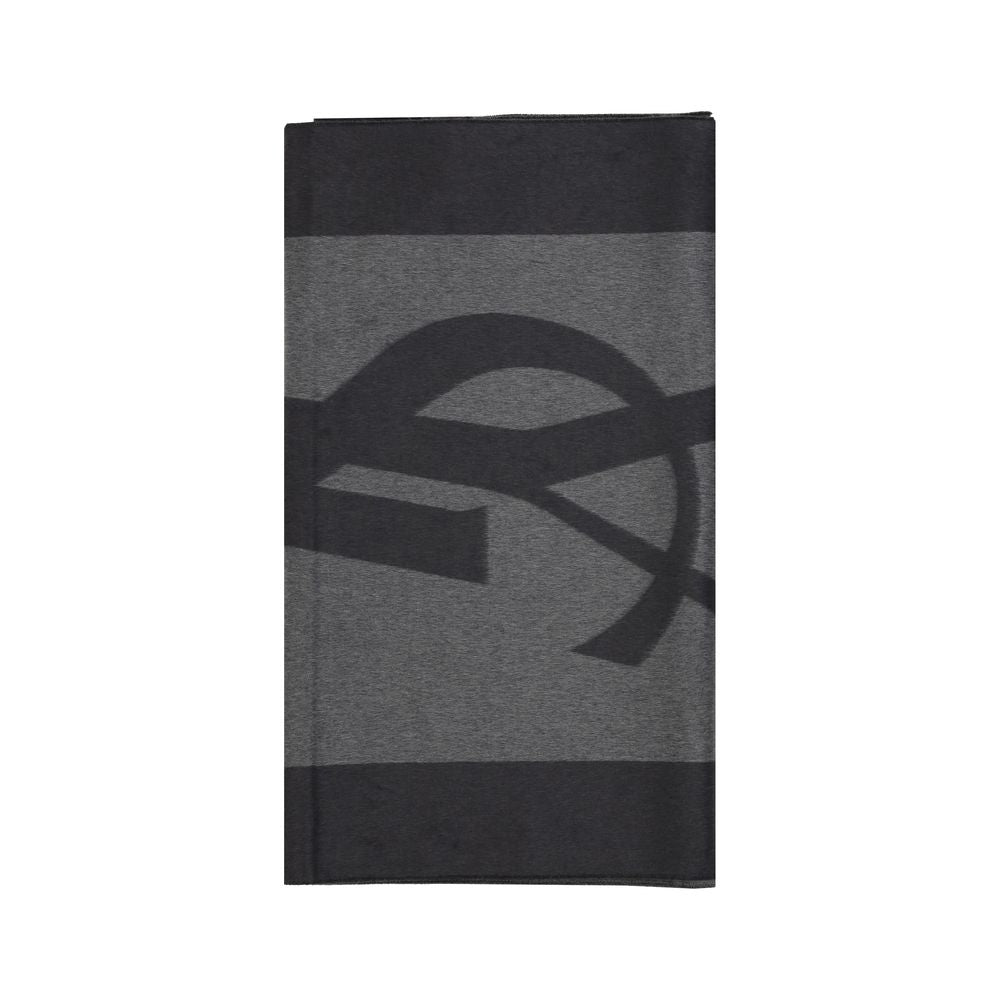 Saint Laurent Cassandre Scarf — Gray