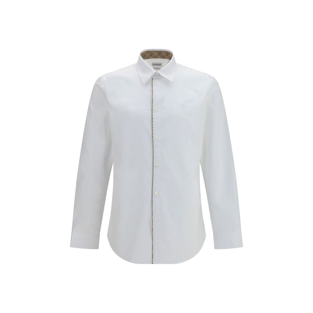 Burberry Check Shirt — White