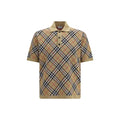 Burberry Burberry Check Cotton Polo Shirt — Beige
