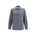 Brunello Cucinelli Virgin Wool Shirt — Gray