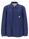 Gucci GG Shadow Jacquard Cotton Jacket — Blue