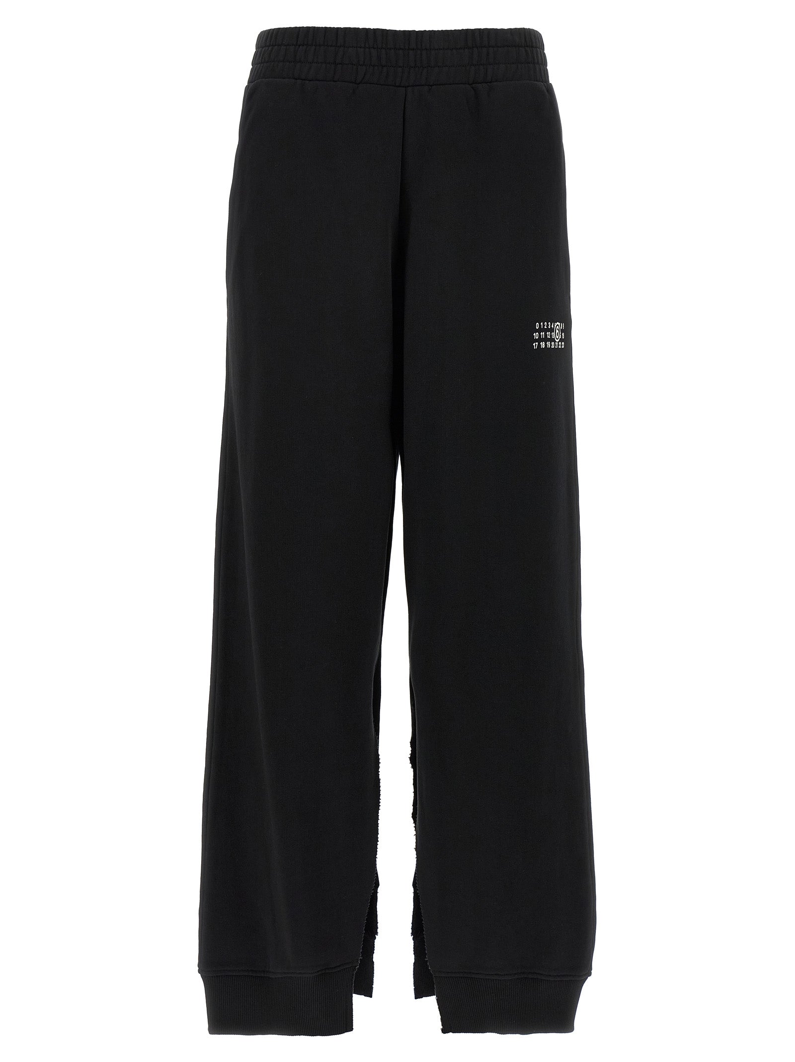 MM6 Maison Margiela Brushed Cotton Joggers — Black