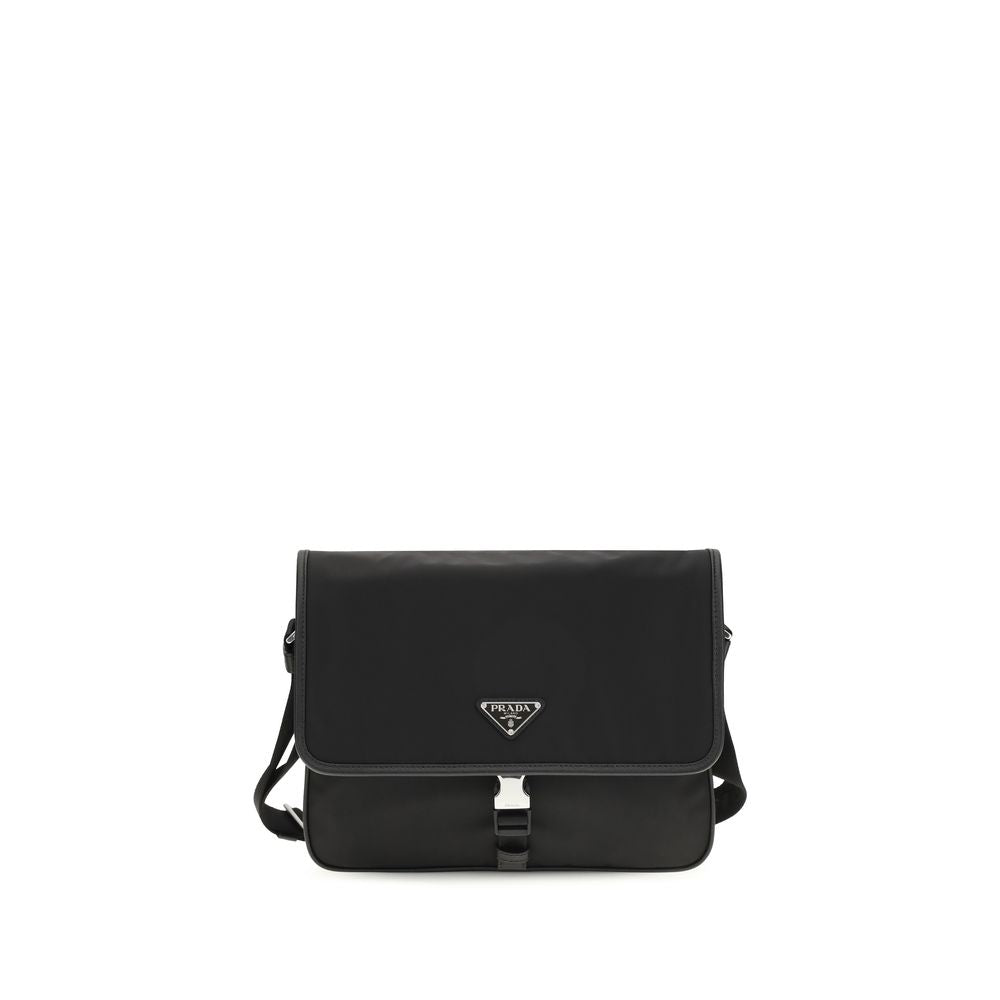 Prada Recycled Polyamide Shoulder Bag — Black