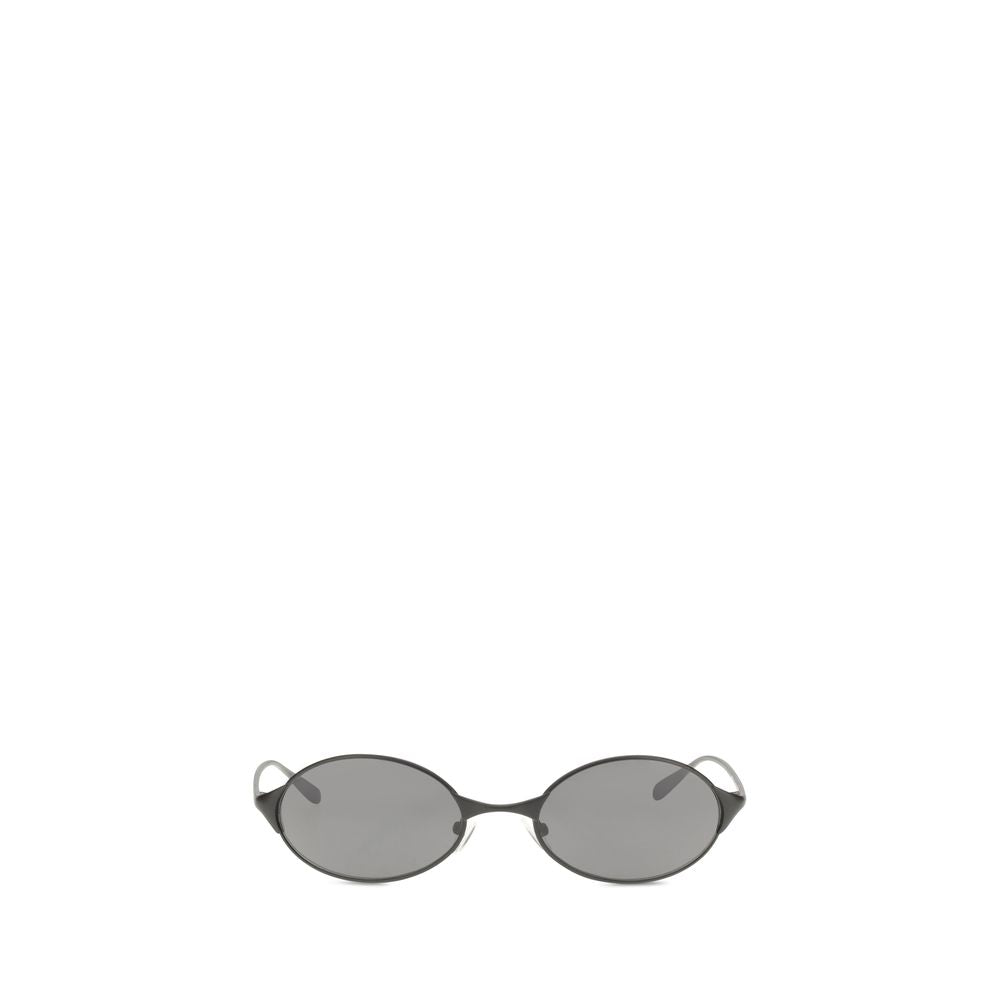 Alexander McQueen ALA000R6I33301056BB Oval Metal Sunglasses — Gray