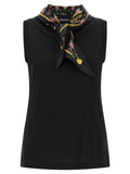Dolce & Gabbana Logo-Embroidered Cotton Tank Top — Black