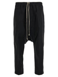Rick Owens Low-Crotch Cotton Trousers — Black