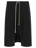 Rick Owens Cotton Poplin Bermuda Shorts — Black