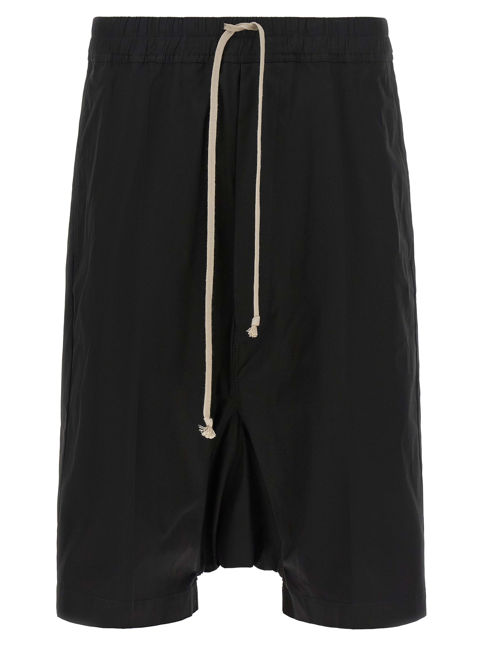 Rick Owens Cotton Poplin Bermuda Shorts — Black