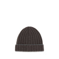Brunello Cucinelli BRM2240900CD981BB Cashmere Ribbed Beanie — Brown
