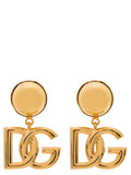 Dolce & Gabbana Logo-Pendant Earrings — Gold