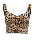 Dolce & Gabbana Leopardo Bustier Top — Multicolor