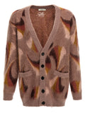 Etro Mohair Wool Blend Cardigan — Multicolor