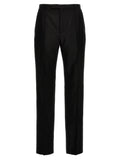 Saint Laurent Acetate and Wool Blend Trousers — Black