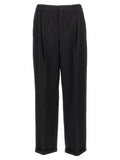 Saint Laurent Wool-Cashmere Blend Trousers — Black