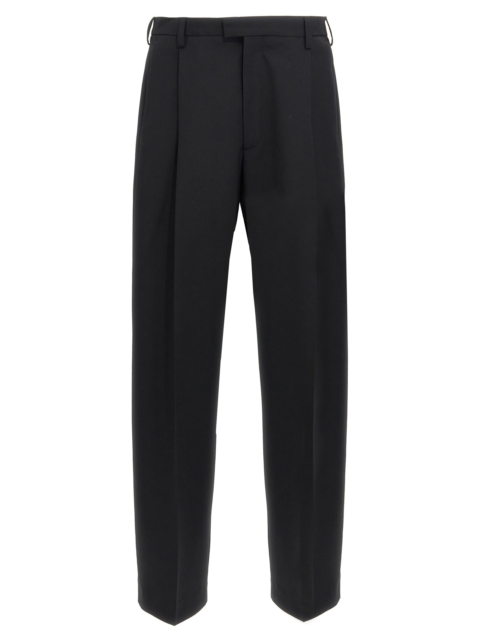 Marni Stretch Pleat Trousers — Black