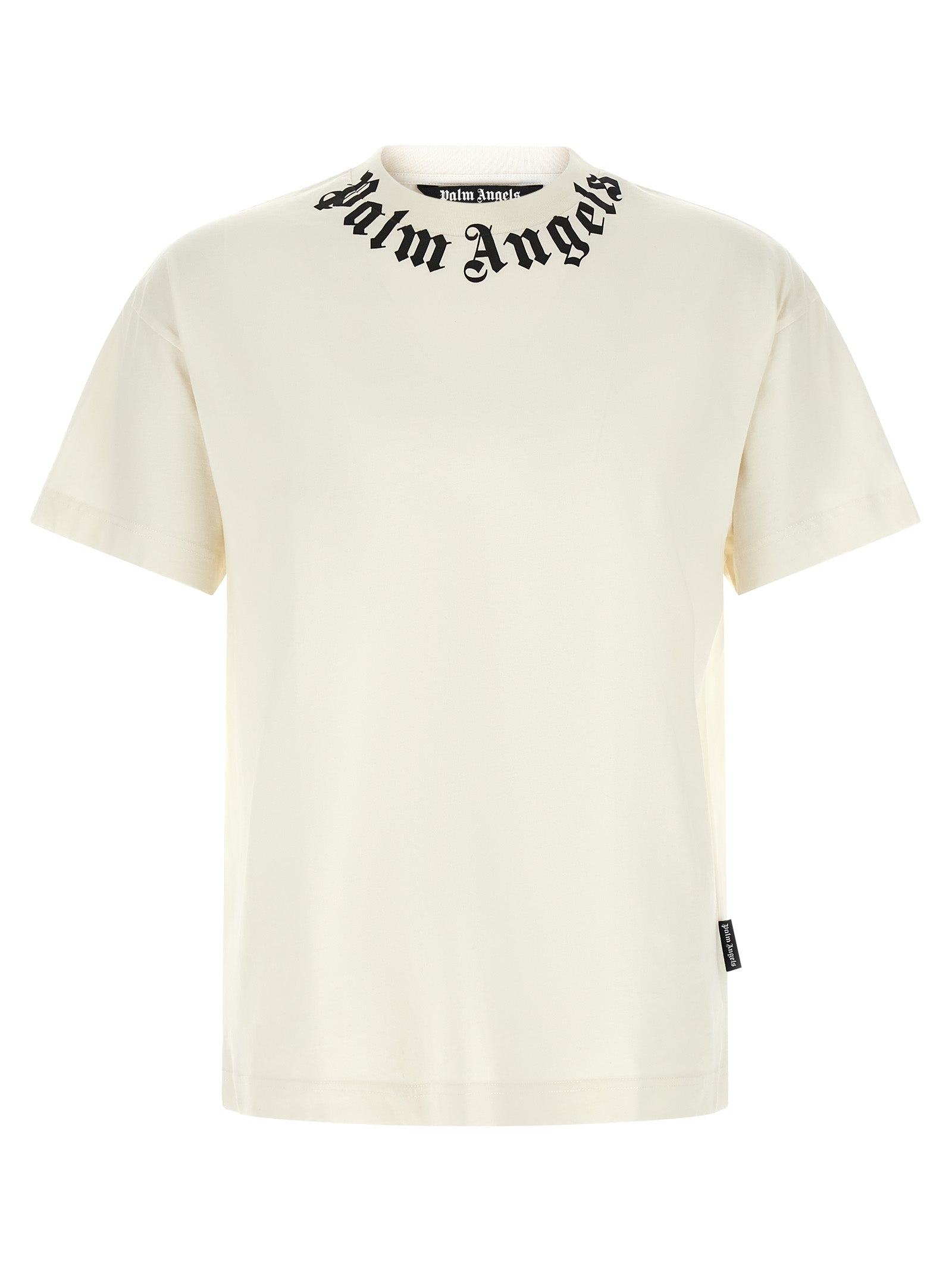 Palm Angels Logo-Embroidered Crew Neck T-Shirt — White