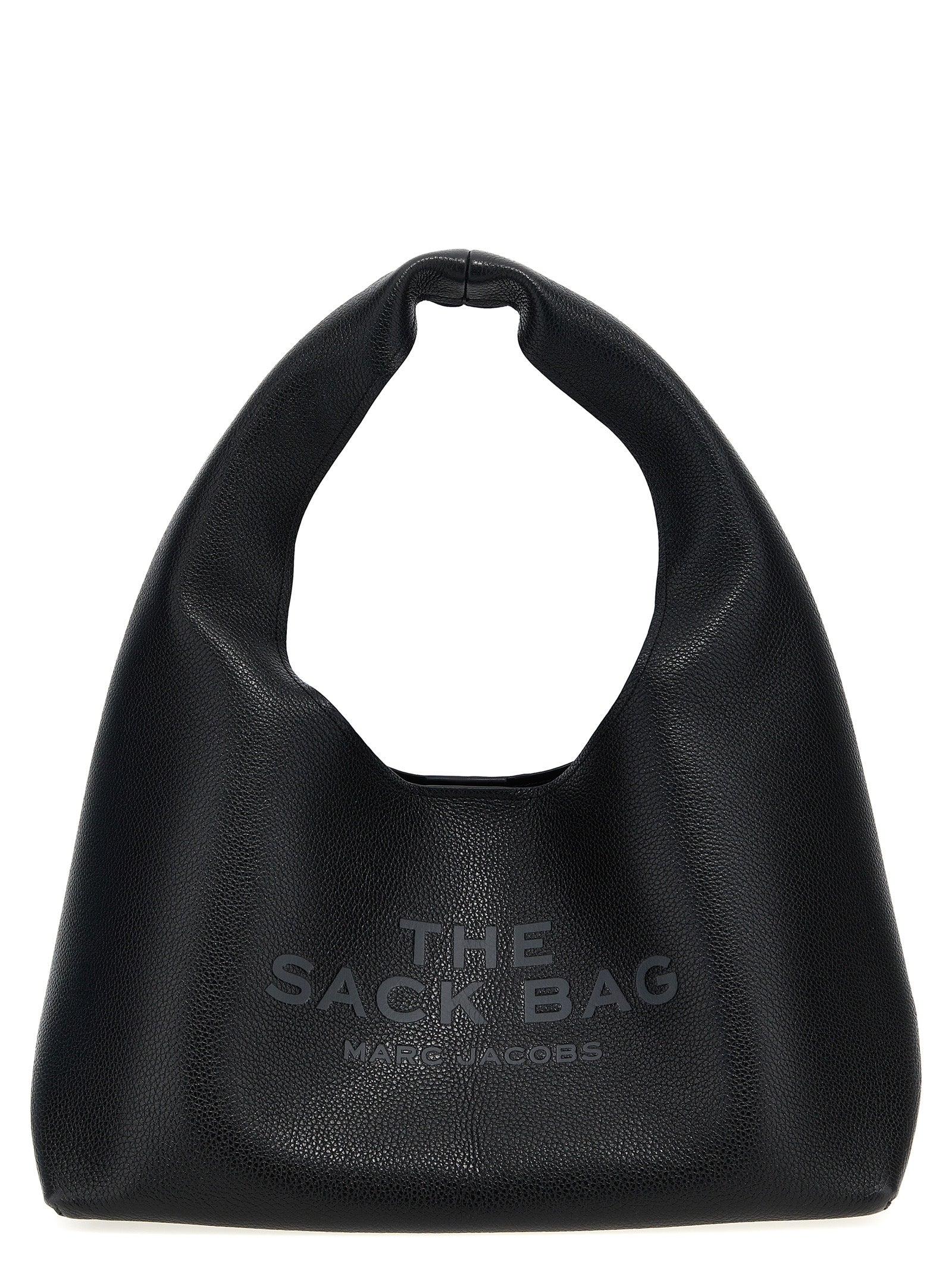 Marc Jacobs Embossed Logo Shoulder Bag — Black