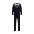 Ferragamo Velvet with Satin Lapels Tuxedo — Black