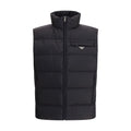 Prada Re-Nylon Down Quilted Vest — Black