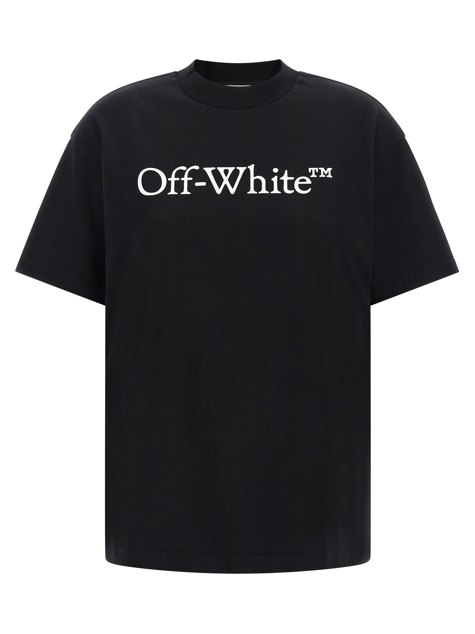 Off-White Logo-Printed Cotton T-Shirt — Black