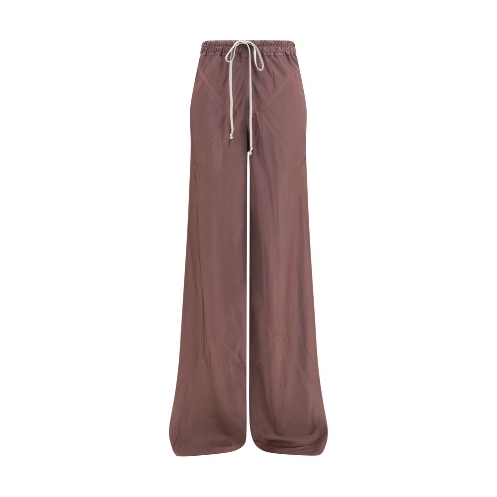 Rick Owens Silk Trousers — Brown
