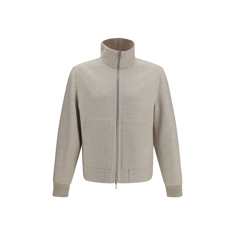 Brunello Cucinelli Double-Face Cashmere Jacket — Beige
